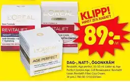 L'OREAL Dag-, natt-, ögonkräm