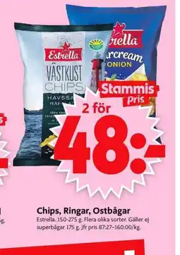 ICA Supermarket Chips, Ringar, Ostbågar erbjuda
