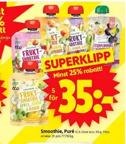 ICA Supermarket Smoothie, Puré erbjuda