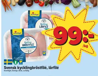 Östenssons Svensk kycklingbröstfilé, lårfilé erbjuda
