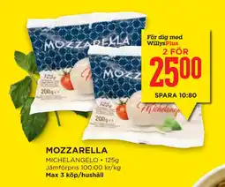 Willys Hemma MOZZARELLA erbjuda