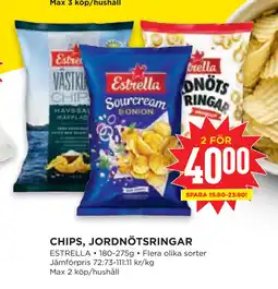 Willys Hemma CHIPS, JORDNÖTSRINGAR erbjuda
