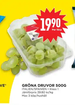 Willys Hemma GRÖNA DRUVOR 500G erbjuda