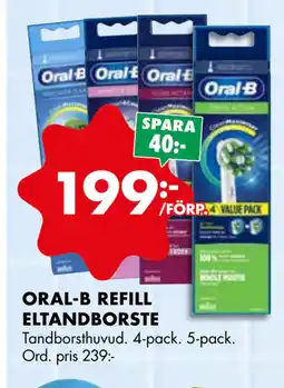 ÖoB ORAL-B REFILL ELTANDBORSTE erbjuda