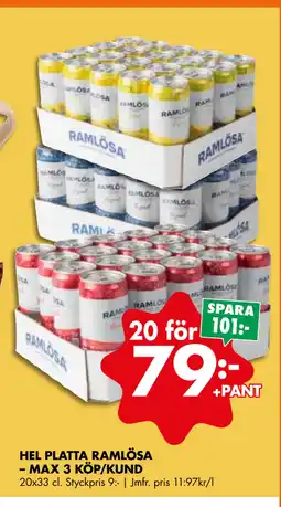 ÖoB HEL PLATTA RAMLÖSA – MAX 3 KÖP/KUND erbjuda