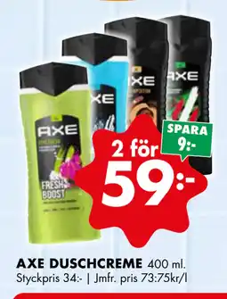 ÖoB AXE DUSCHCREME erbjuda