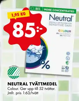 ÖoB NEUTRAL TVÄTTMEDEL erbjuda