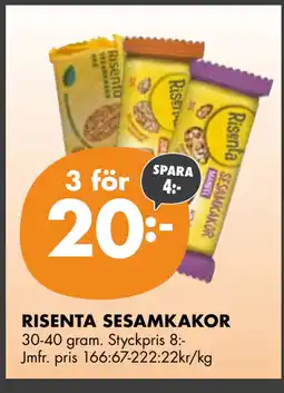 ÖoB RISENTA SESAMKAKOR erbjuda