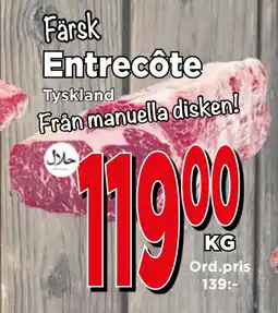 Supergrossen Entrecôte erbjuda