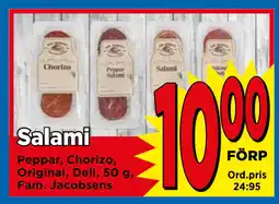 Supergrossen Salami erbjuda
