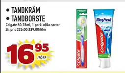 Supergrossen TANDKRÄM • TANDBORSTE erbjuda
