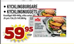 Nya Pulsen KYCKLINGBURGARE • KYCKLINGNUGGETS erbjuda