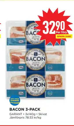 Willys BACON 3-PACK erbjuda