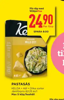 Willys PASTASÅS erbjuda