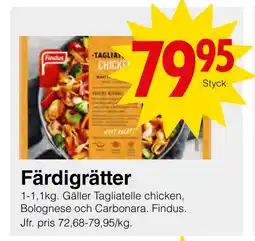 Matöppet Färdigrätter erbjuda