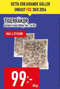 Matdax TIGERRÄKOR erbjuda