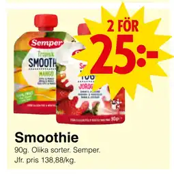 Matöppet Smoothie erbjuda