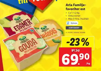 Lidl ARLA Familje- favoriter ost erbjuda