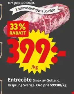 ICA Supermarket Entrecôte erbjuda