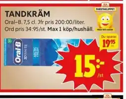 ICA Kvantum Tandkräm erbjuda