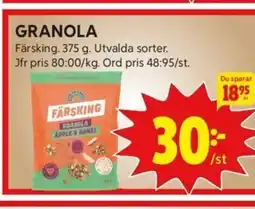 ICA Kvantum Granola erbjuda