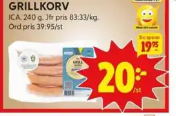 ICA Kvantum Grillkorv erbjuda