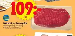 ICA Supermarket Nötstek av fransyska erbjuda