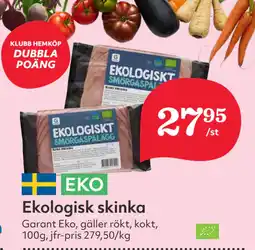 Hemköp Ekologisk skinka erbjuda