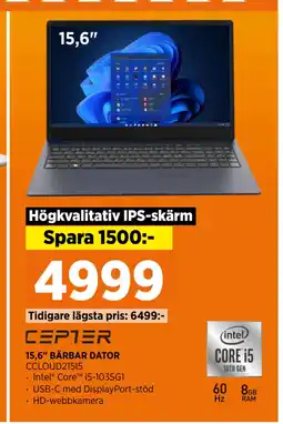 Power 15,6 BÄRBAR DATOR erbjuda