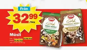 Pekås Müsli erbjuda