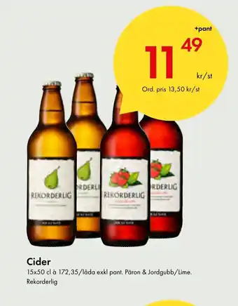 Snabbgross REKORDERLIG Cider erbjuda