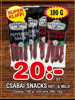 Nya Pulsen CSABAI SNACKS erbjuda