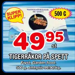 Nya Pulsen TIGERRÄKOR PÅ SPETT erbjuda