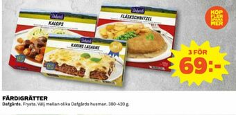 Coop Dafgårds Färdigrätter erbjuda