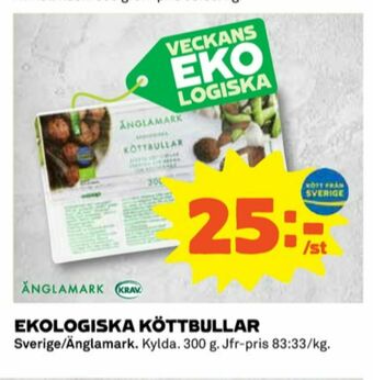 Coop Änglamark Köttbullar erbjuda