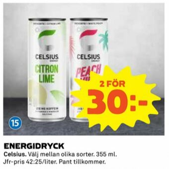 Coop Peach Vibe Energidryck erbjuda