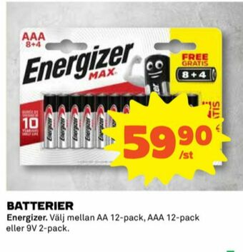 Coop Energizer Batterier erbjuda