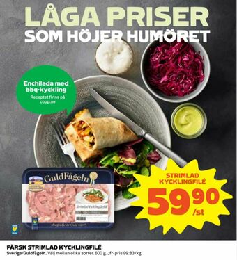 Coop Guldfågeln Kycklingfilé erbjuda