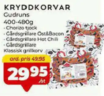 Gudruns Kryddkorvar 400-480g