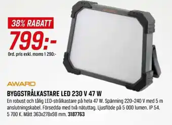 Tools Award Byggstrålkastare LED 230 V 47 W erbjuda