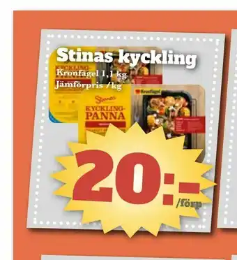 Bonum Matmarknad Stinas kyckling erbjuda