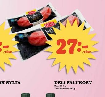 Bonum Matmarknad Deli falukorv erbjuda