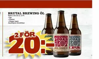 Bonum Matmarknad Brutal brewing öl erbjuda