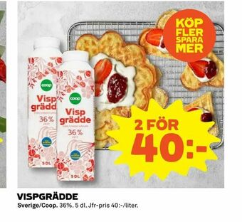 Coop Extra Vispgrädde erbjuda