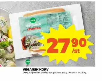 Coop Extra Vegansk korv erbjuda