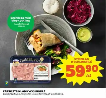 Coop Daglivs Färsk strimlad kycklingfilé erbjuda