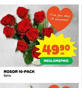 Coop Daglivs Rosor 10-pack erbjuda