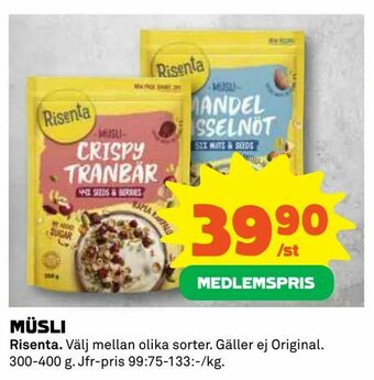 Coop Daglivs Müsli erbjuda