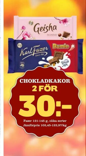 Din Mat Chokladkakor erbjuda