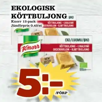 Din Mat Ekologisk köttbuljong erbjuda